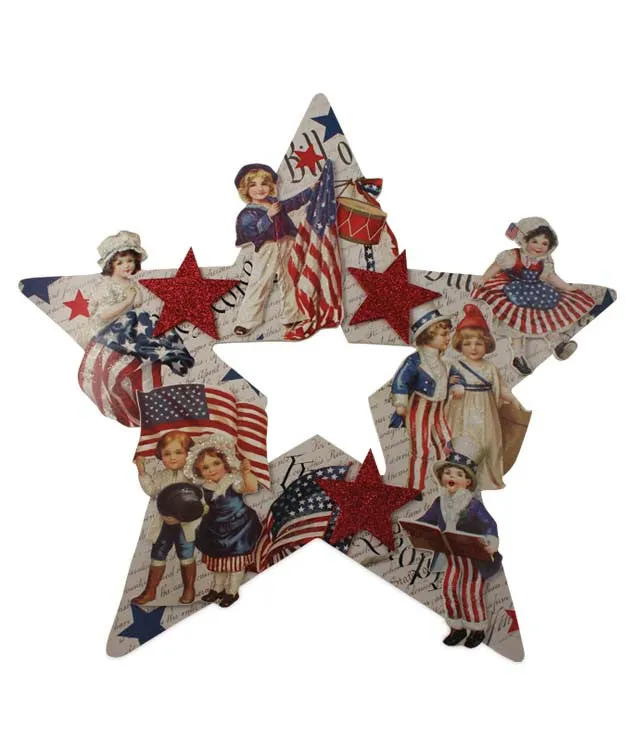 Americana Star Die Cut Wreath