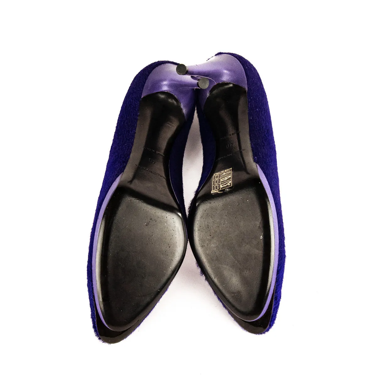 Balenciaga Violet Pony Hair Pumps Size US 10 | EU 40