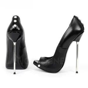 Black Peep Toe Heels