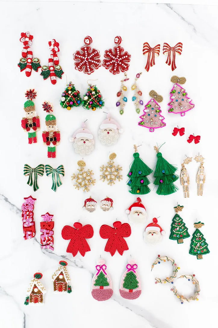 Embellished Christmas Lights Earrings