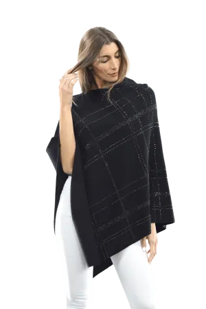Embellished Stripped Poncho