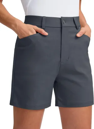 G Gradual 5" Women's Golf Shorts Stretchy Lightweight Outdoor Hiking Shorts with Pockets Shorts for Women Casual Summer