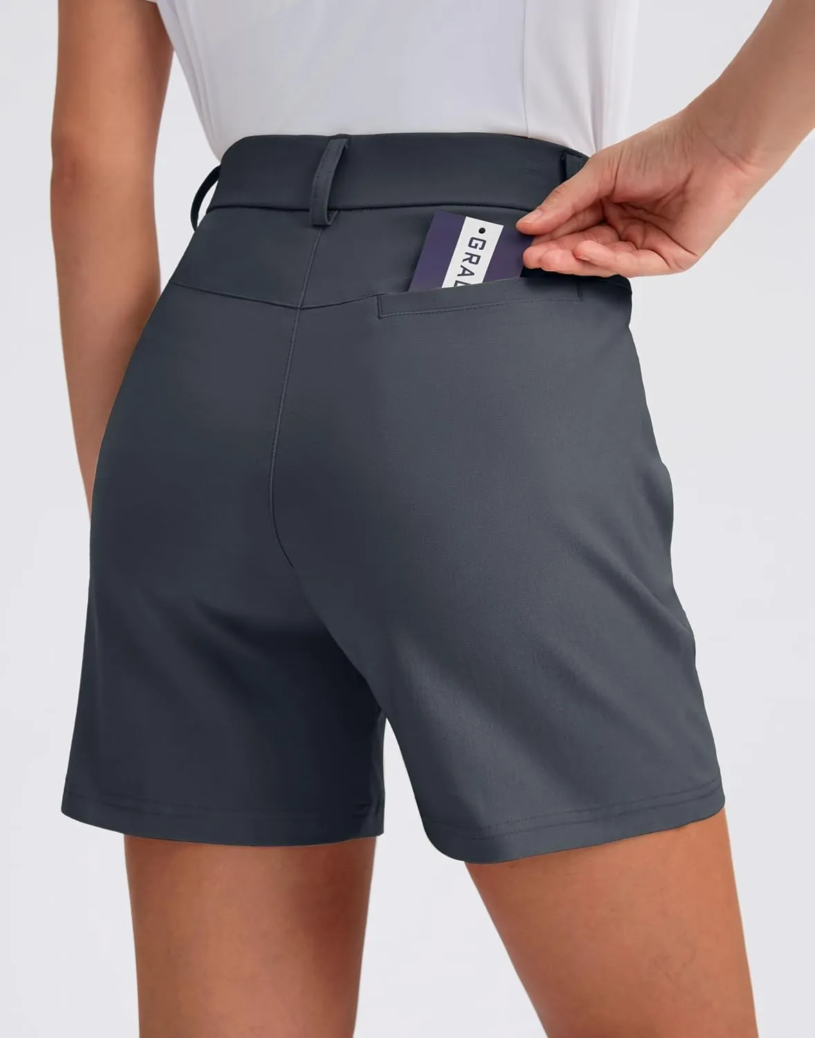 G Gradual 5" Women's Golf Shorts Stretchy Lightweight Outdoor Hiking Shorts with Pockets Shorts for Women Casual Summer