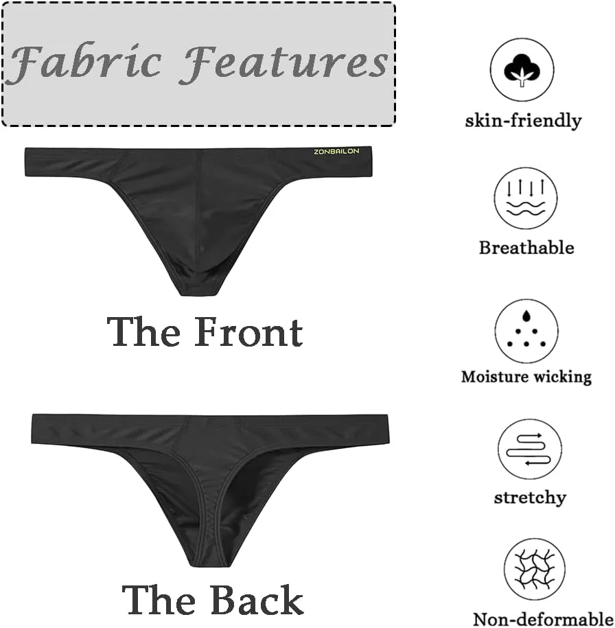 JINSHI Men's Thong Underwear Sexy Ice Silk Glossy G String Male Athletic Thongs T Back For Men Bikini Briefs