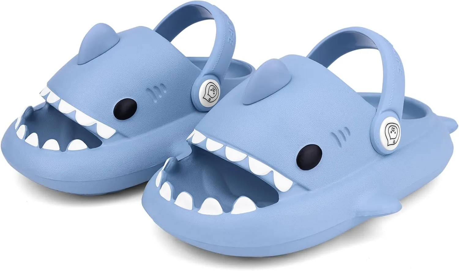 Kids Shark SlidesPillow Shower Sandals Quick Dry SlippersToddler Boys Girls Comfy Cloud SlidesSummer Non-Slip Thick Sole Beach Pool shoes