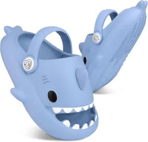 Kids Shark SlidesPillow Shower Sandals Quick Dry SlippersToddler Boys Girls Comfy Cloud SlidesSummer Non-Slip Thick Sole Beach Pool shoes