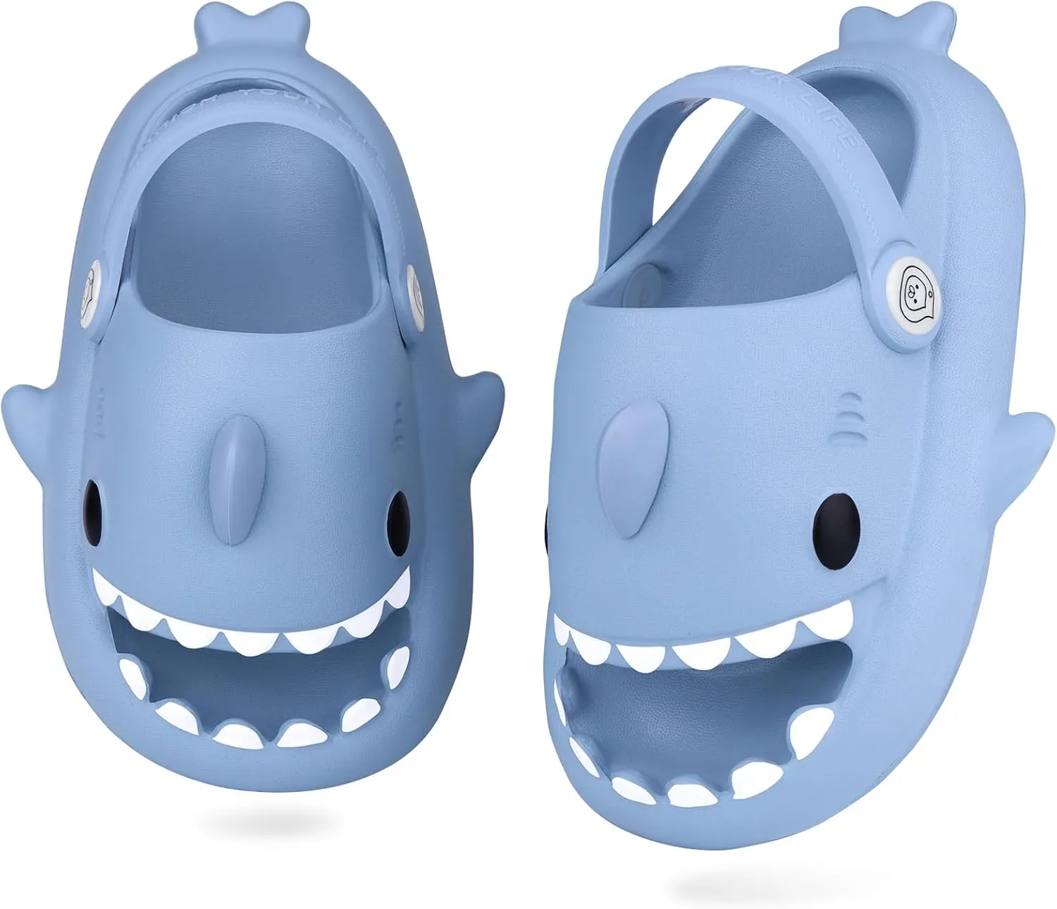 Kids Shark SlidesPillow Shower Sandals Quick Dry SlippersToddler Boys Girls Comfy Cloud SlidesSummer Non-Slip Thick Sole Beach Pool shoes