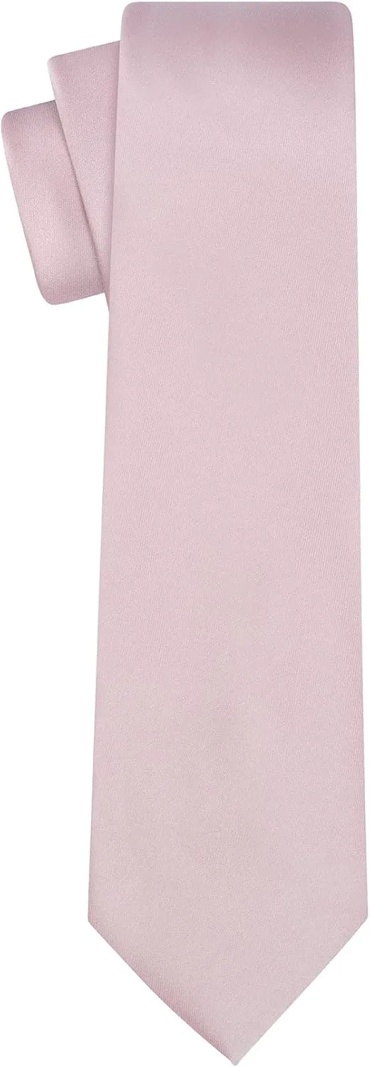 KissTies Satin Tie Set Solid Ties Mens Necktie   Pocket Square