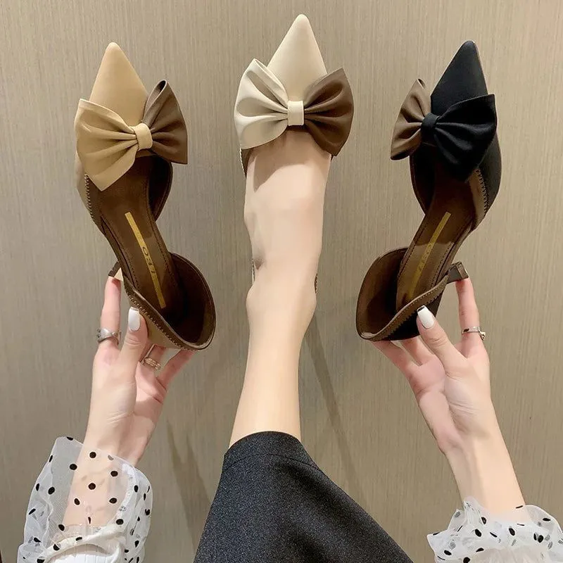 LovelyRLovely Mix Color Bow-Tie High Heel Shoes