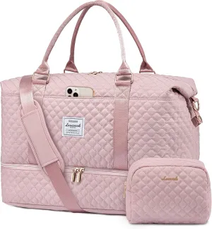 LOVEVOOK Travel Duffle Bag,Weekender Bags for Women with Shoe Compartment??Carry on Overnight Bag with Toiletry Bag,Gym Duffel Bag with Wet Pocket, Hospital Bags for Labor and Delivery