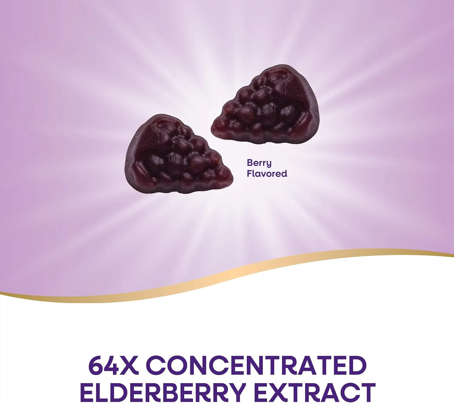 Natures Way Sambucus Elderberry Immune Gummies, Daily Immune Support for Kids and Adults*, with Vitamin C, Vitamin D3, Zinc, Gluten Free, Vegetarian, 60 Gummies (Packaging May Vary)