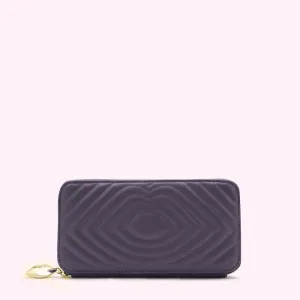 NIGHTSHADE LIP QUILTED LEATHER TANSY WALLET