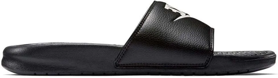 Nike Men's Benassi JDI Slides Athletic Sandal, Black/White, 10