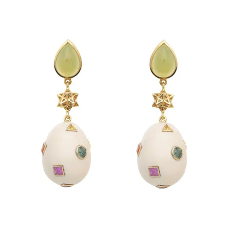 Pop Art Phrenite Earrings