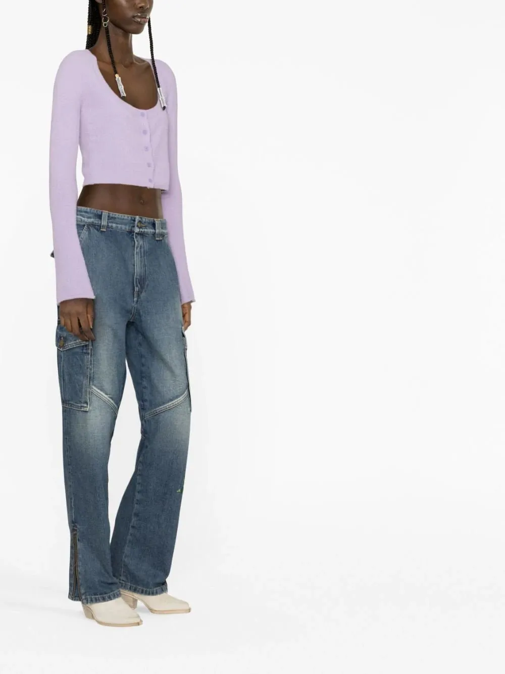 rhinestone-embellished jeans