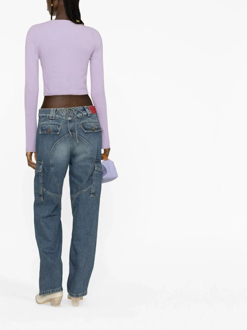rhinestone-embellished jeans