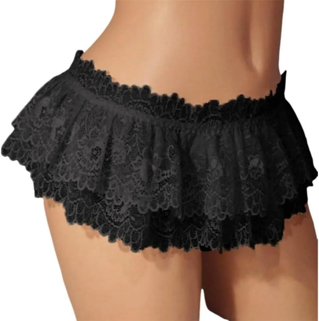Sissy Clothes For Men Gay Lingerie Male Thong Underwear Sexy Crossdressers Panties Lace Mini Skirt Elastic One Size